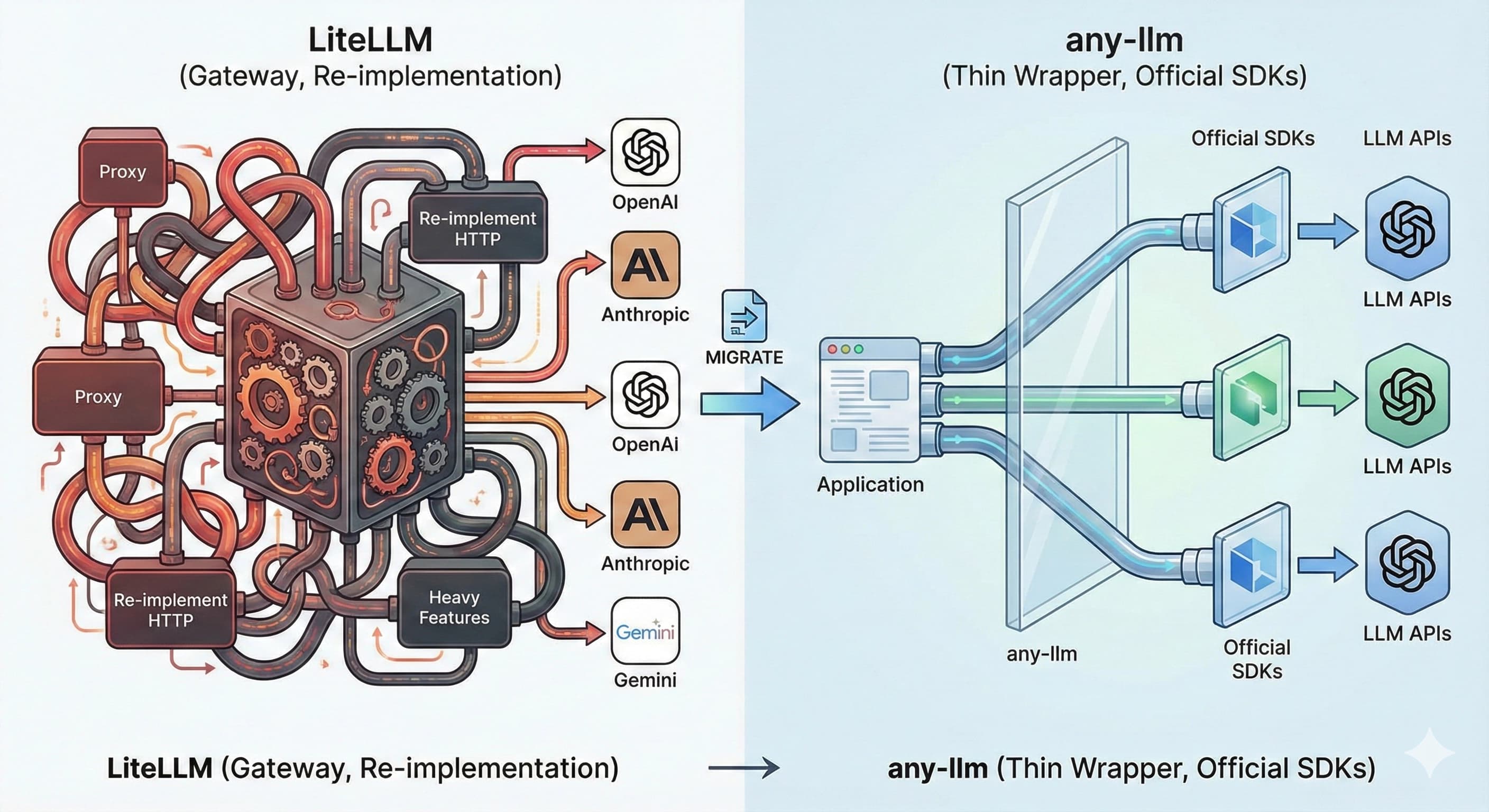 Caret Router: Why We Moved from LiteLLM to any-llm
